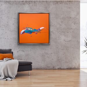 orange abstract painting