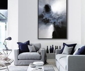 Moody_in_interior Blue abstract painting